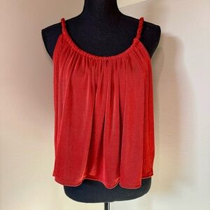 NWT express‎ size M Shine Skimming Scoop Neck Twisted Strap Cami in Cinnabar